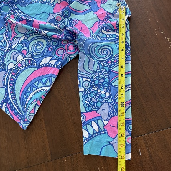 Lilly Pulitzer Women L Alida Boatneck 3/4 Sleeve Top Multi Sea Jewels Blue Pink - Picture 12 of 14